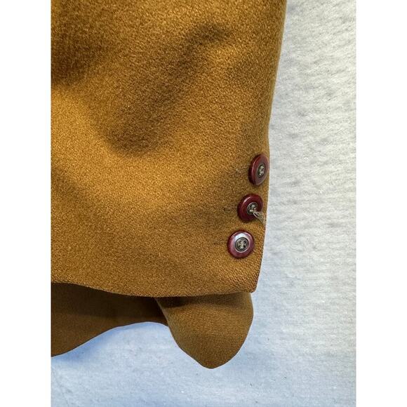 Vintage Henry Grethel Authentic Brown Men Blazer Wool Blend XL Quilted Lined - Picture 8 of 11